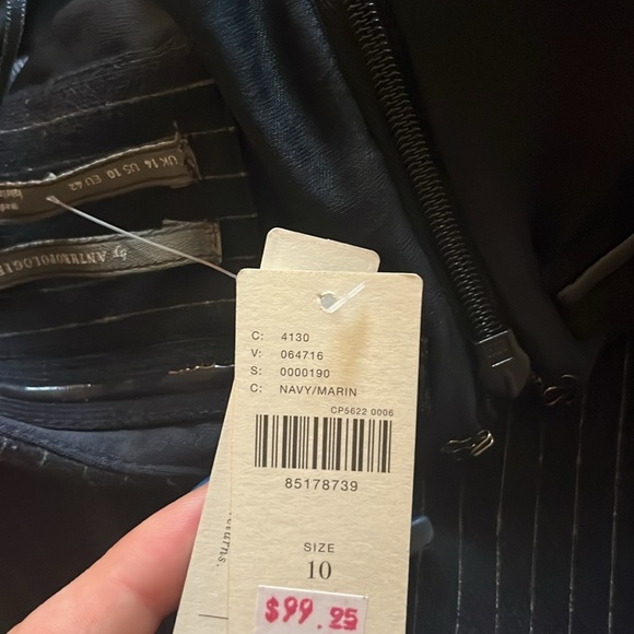 NWT Anthropologie strapless pinstripe dress - Picture 6 of 6